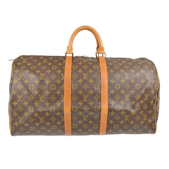 Auth Louis Vuitton Monogram Keepall 55 Travel Duffle Handbag - Picture 1 of 11